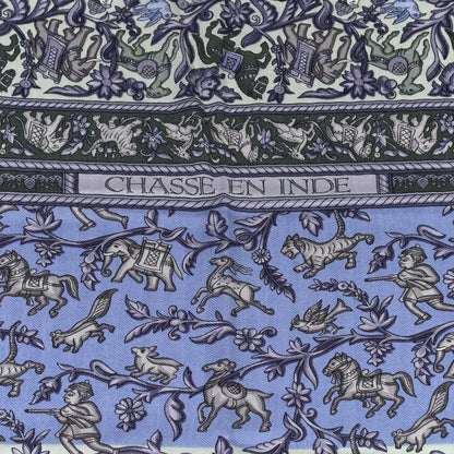 Hermes Cashmere Silk Chasse En Inde Shawl 140 3 of 5