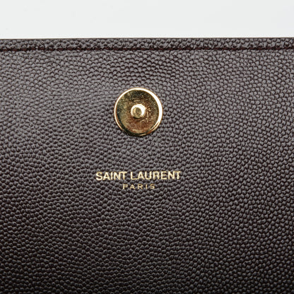 Saint Laurent Grain De Poudre Classic Monogram Clutch Amaranto 6 of 7