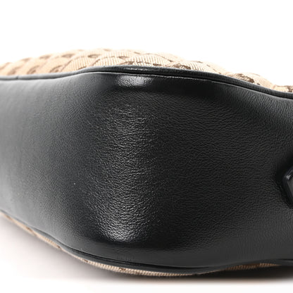 Gucci Monogram Matelasse Diagonal Small GG Marmont Chain Shoulder Bag Beige Black 10 of 10