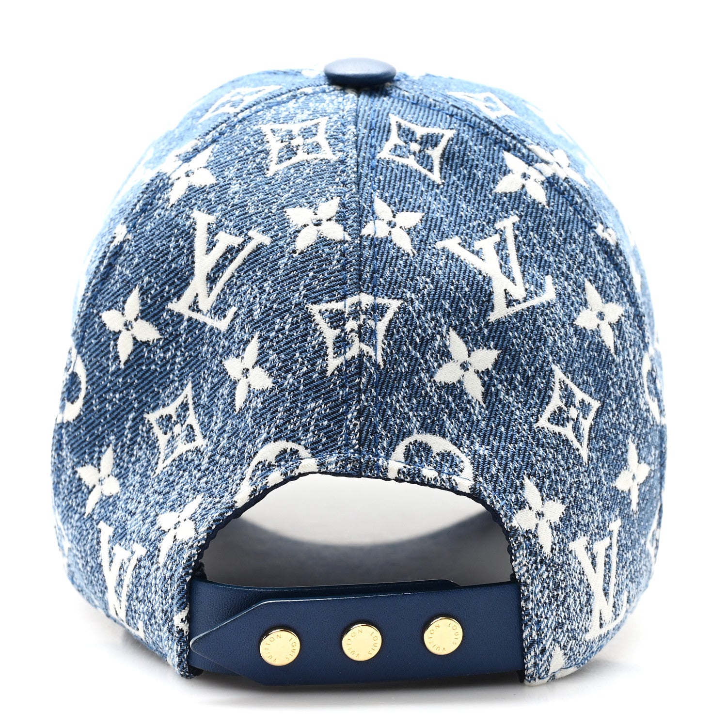 Louis Vuitton Monogram Denim Jacquard Cap L Blue 1746349