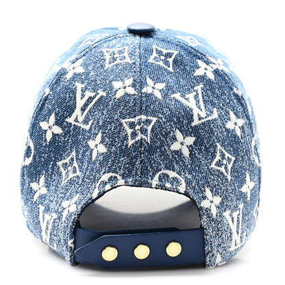 Louis Vuitton Monogram Denim Jacquard Cap L Blue 5 of 9