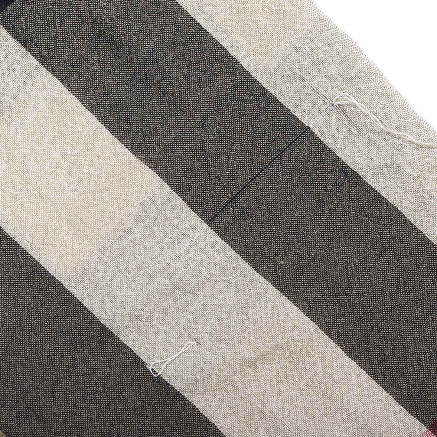 Merino Wool House Check Square Scarf Brown