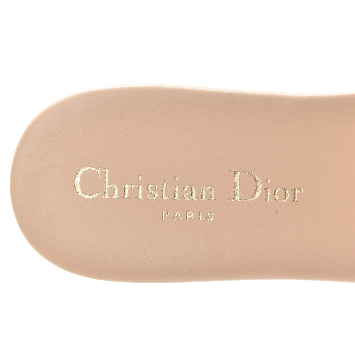 Metallic Calfskin D-Club Mule Sandal 37 Light Gold