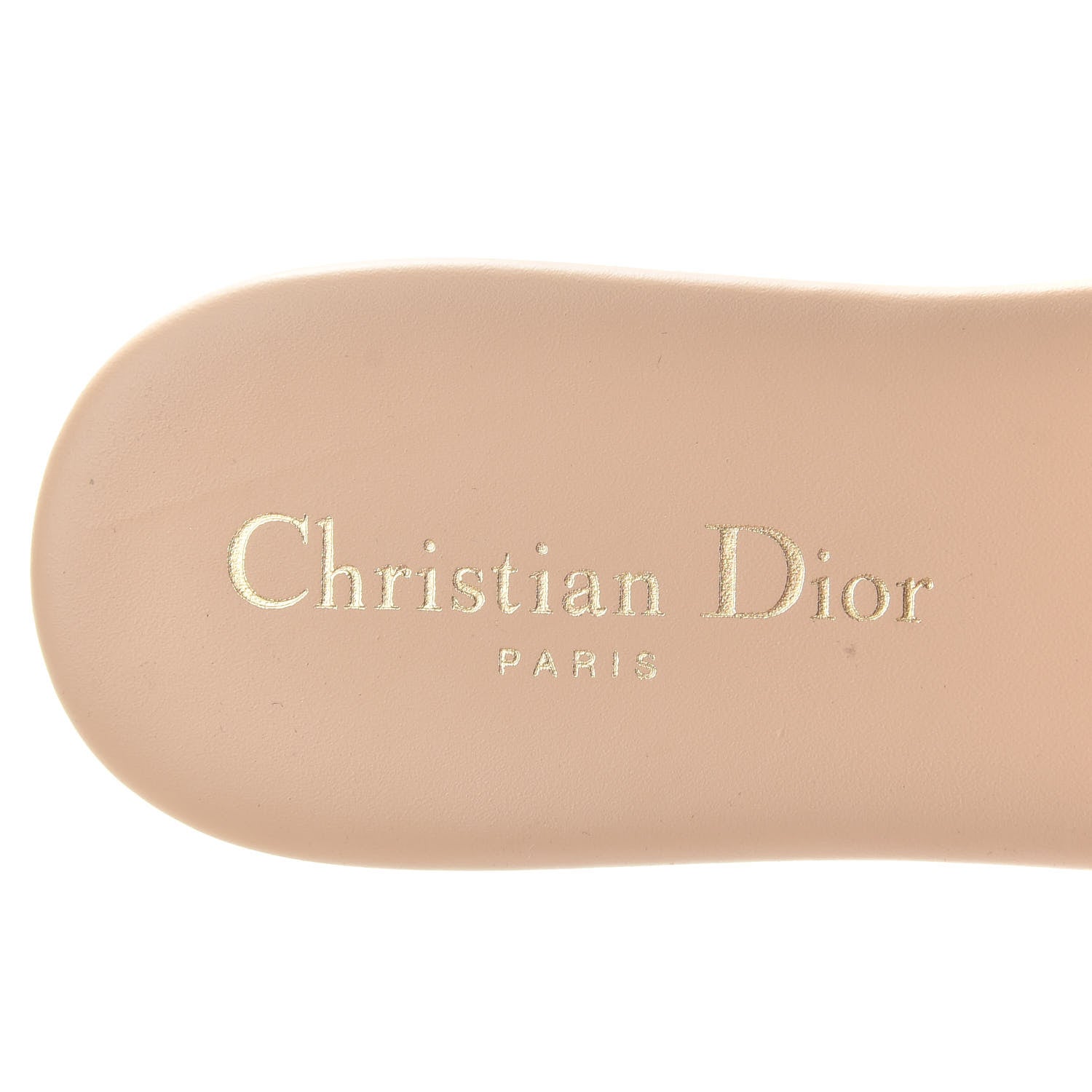 Christian Dior Metallic Calfskin D-Club Mule Sandal 37 Light Gold 8 of 11