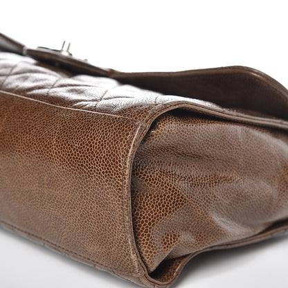 Chanel Crumpled Grained Calfskin Jumbo CC Crave Flap Beige 10 of 12