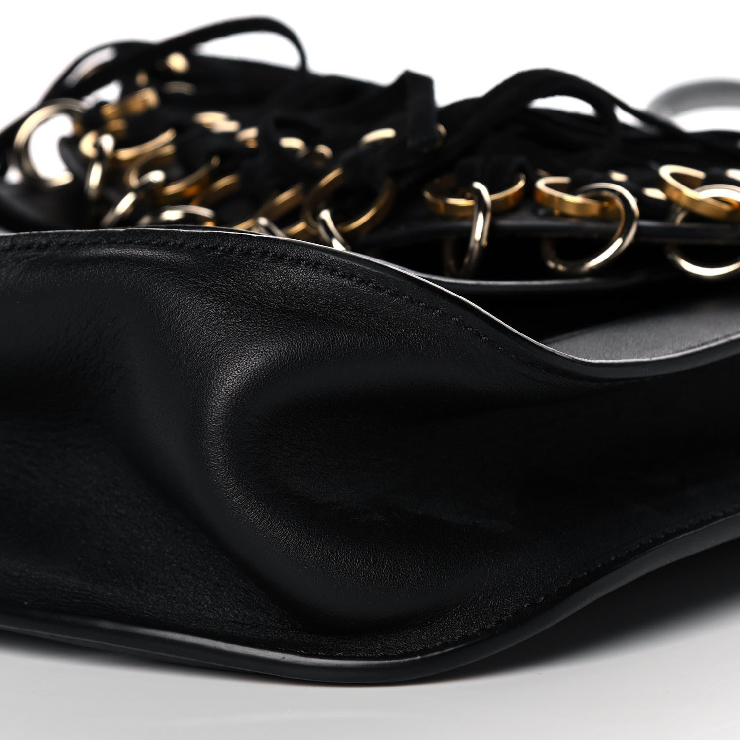 Chloe Calfskin Small Hudson Fringe Shoulder Bag Black 8 of 10