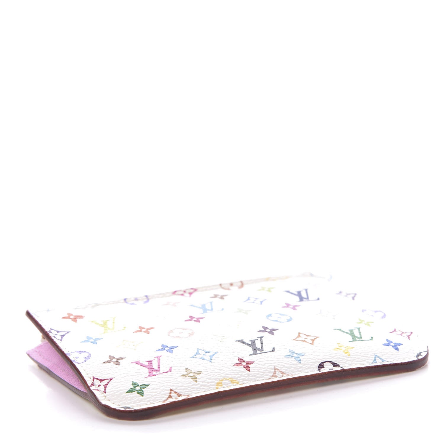 Louis Vuitton Monogram Multicolor Key Pouch White Litchi 4 of 7