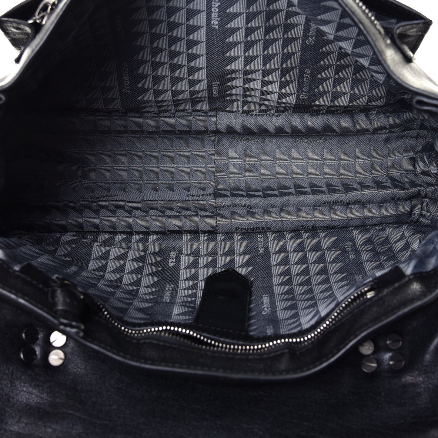 Lambskin Fringe Medium PS1 Satchel Black