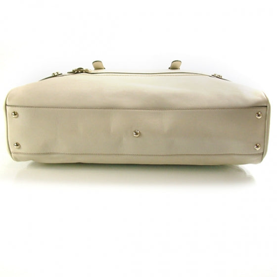 Leather Signature XL Bowler Ivory