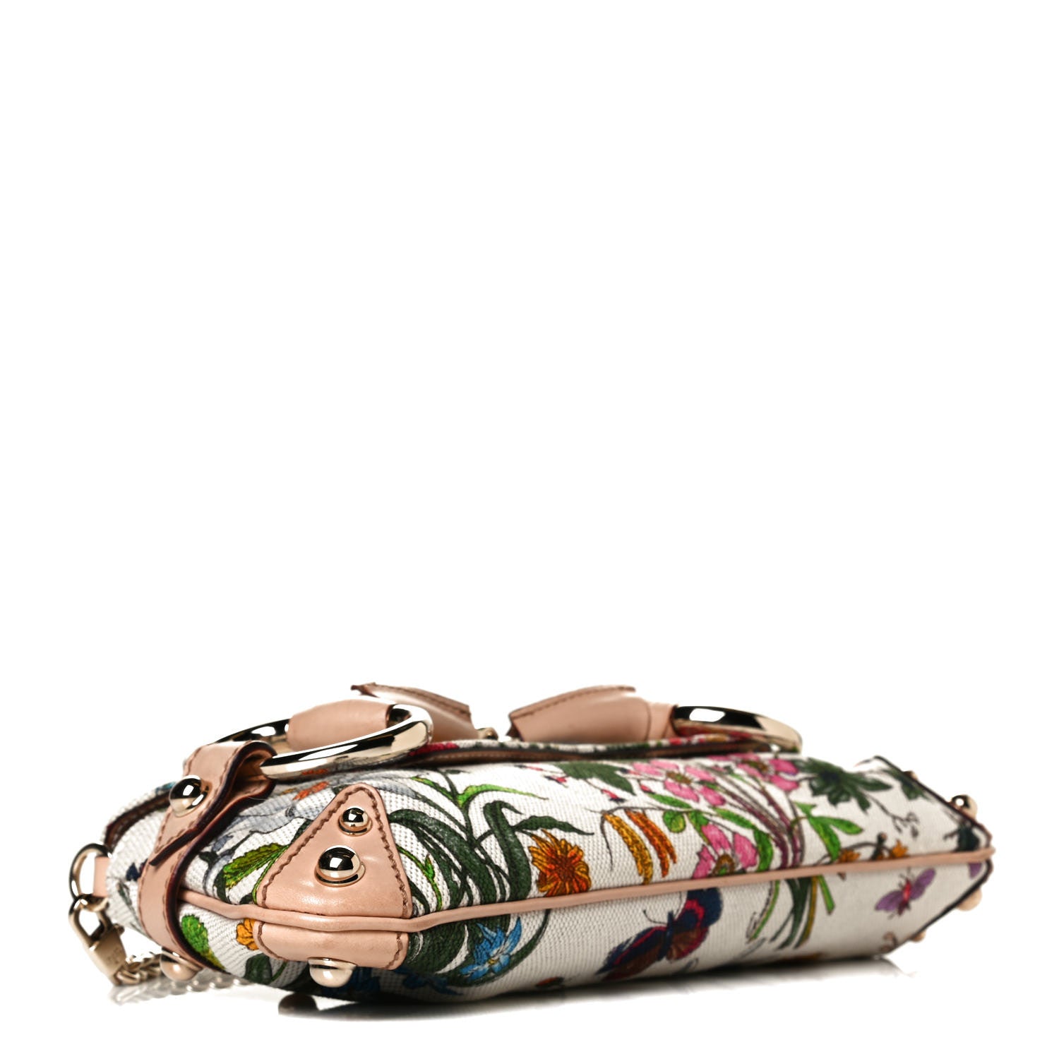 Gucci Canvas Flora Floral Horsebit Clutch 3 of 11