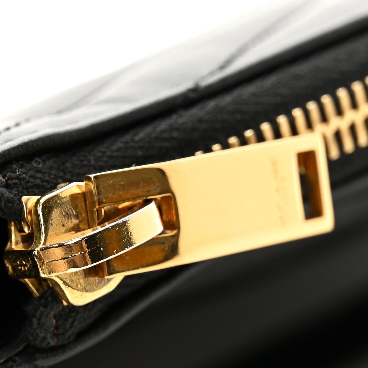 Calfskin Matelasse Chevron Monogram A5 Wristlet Black