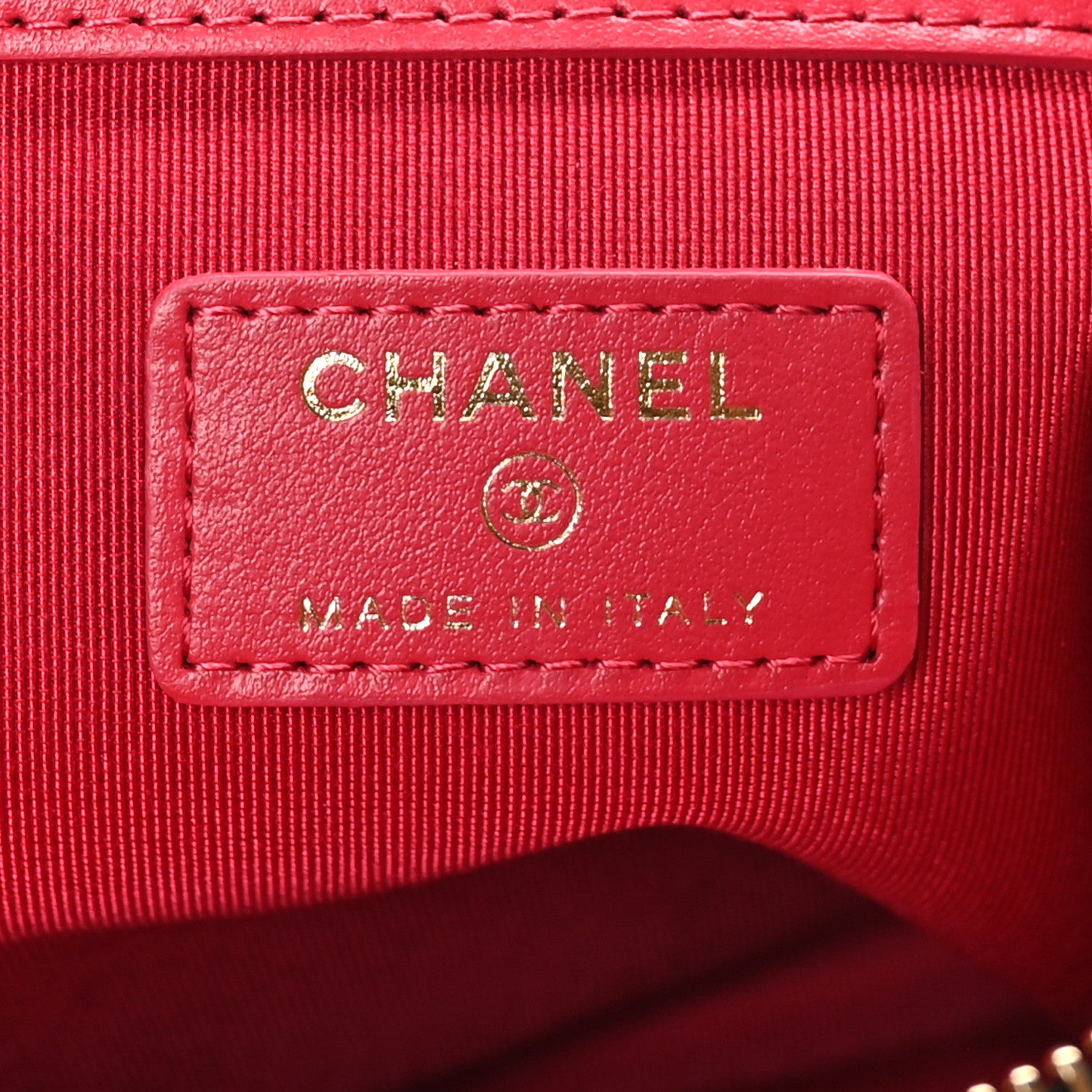 Chanel Lambskin Quilted Chain Around Medium Cosmetic Case Black 6 of 8