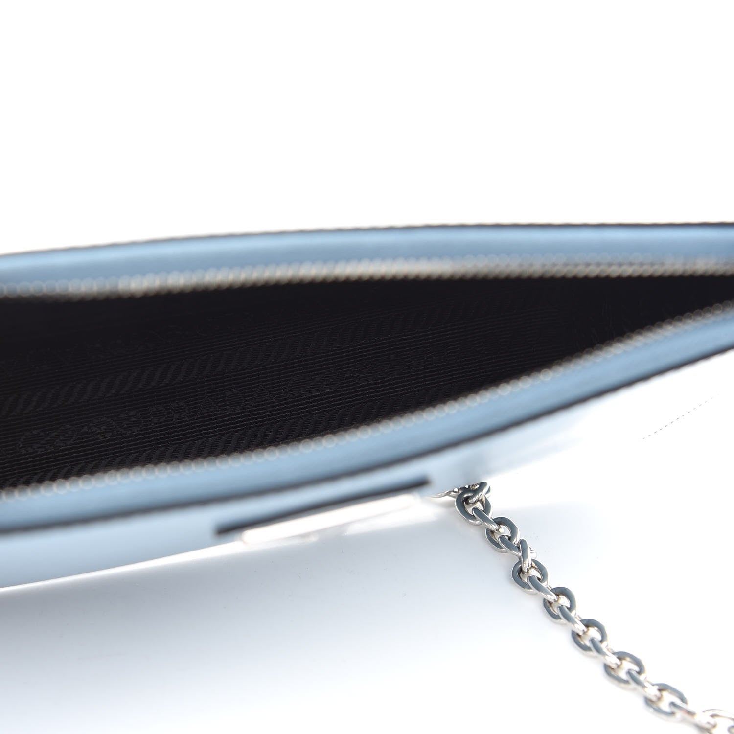 Prada Saffiano Vernice Chain Crossbody Bag Astrale 5 of 8