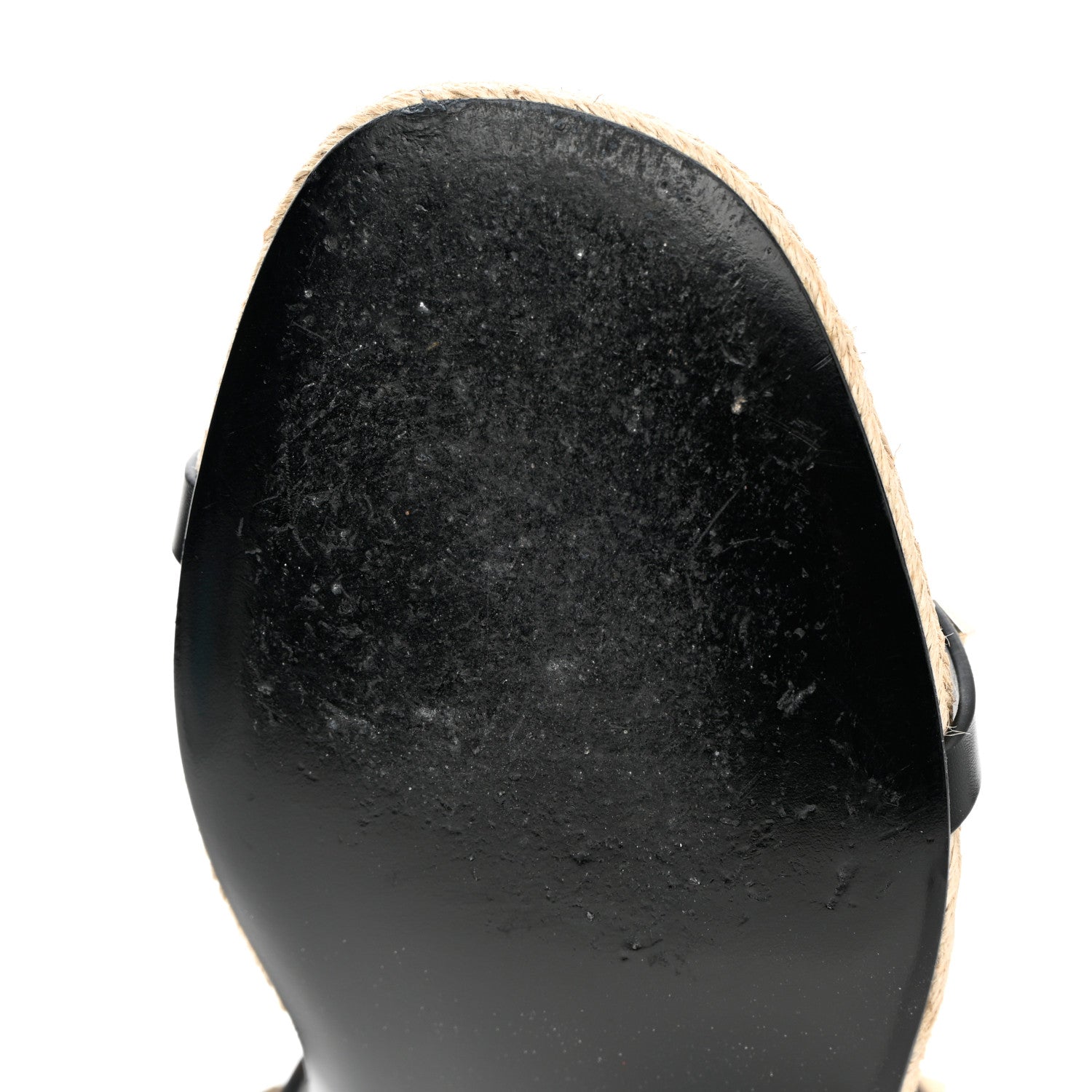 Valentino Garavani Calfskin Rockstud Ankle Strap Espadrille 10/60mm Sandals 38 Black 9 of 12