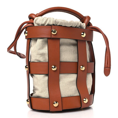 Salvatore Ferragamo Calfskin Cage Bag Brown 3 of 10