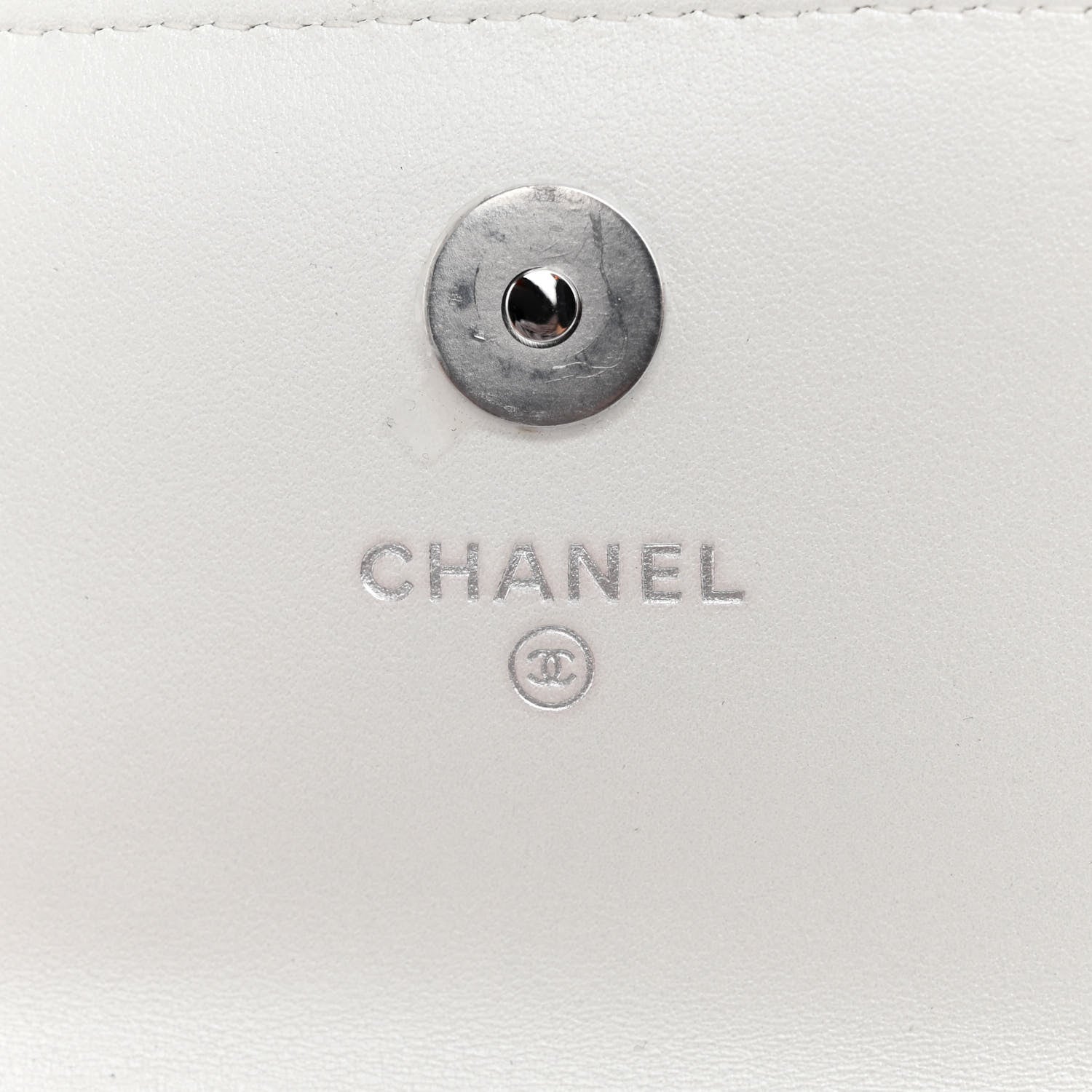 Chanel Calfskin Quilted Maxi Pearls Clutch With Chain White 6 of 12