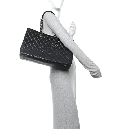 Chanel Caviar Quilted XL Grand Shopping Tote GST Black 2 of 13