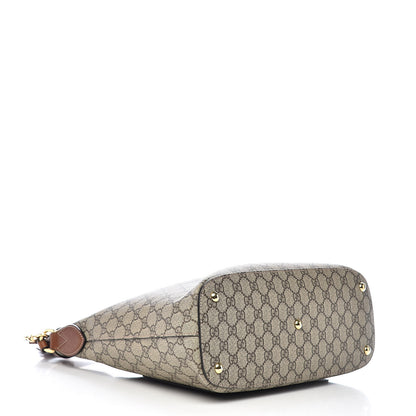 Gucci GG Supreme Monogram Linea A Hobo Brown 4 of 12