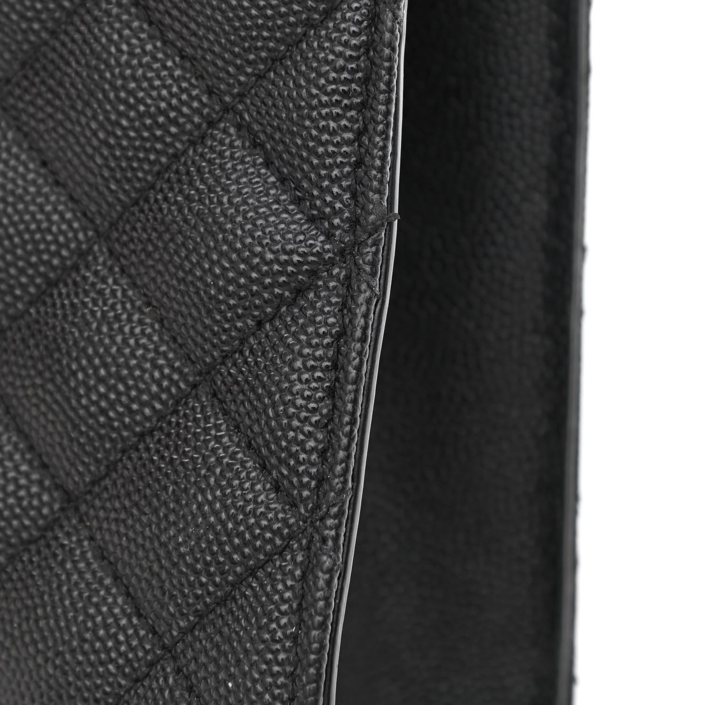 Grain De Poudre Textured Mixed Matelasse Triquilt Medium Monogram Satchel Black
