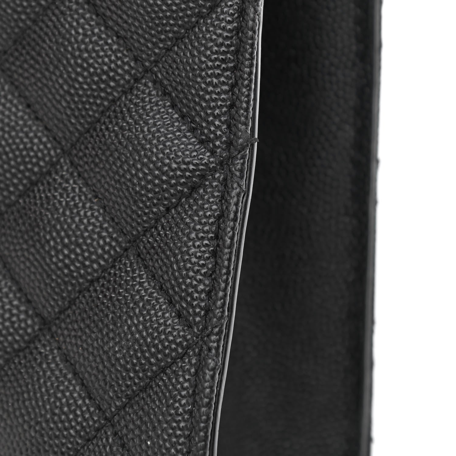 Saint Laurent Grain De Poudre Textured Mixed Matelasse Triquilt Medium Monogram Satchel Black 13 of 15