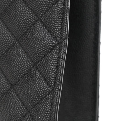 Saint Laurent Grain De Poudre Textured Mixed Matelasse Triquilt Medium Monogram Satchel Black 13 of 15