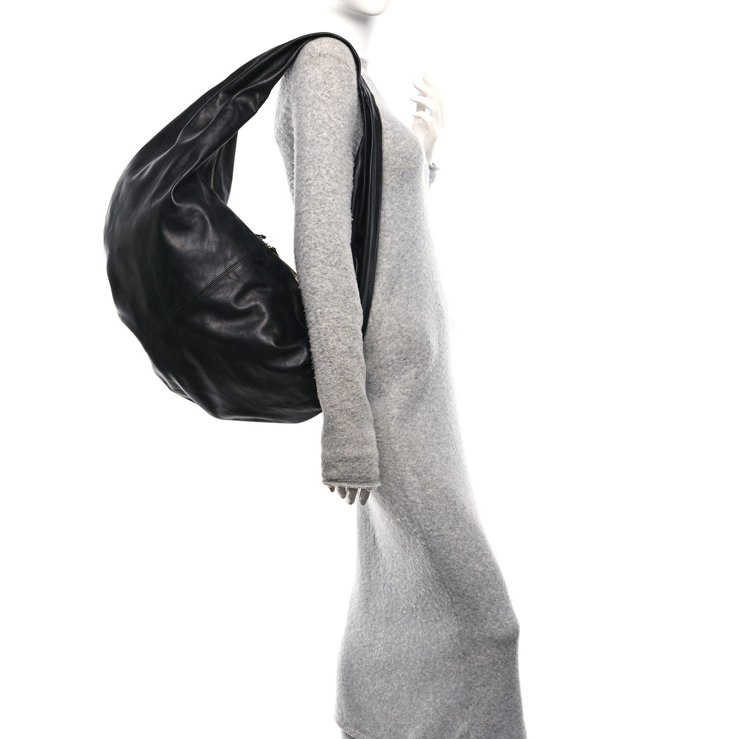 Vintage Calfskin Extra Large Olivia Hobo Black