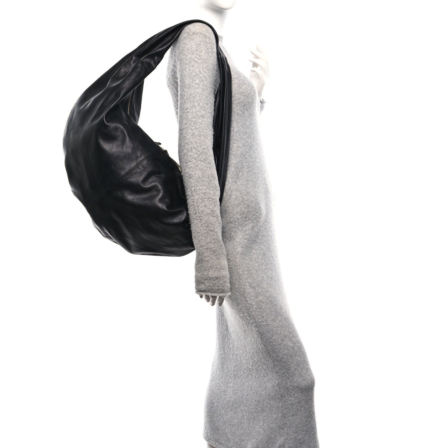 Khaite Vintage Calfskin Extra Large Olivia Hobo Black 2 of 10