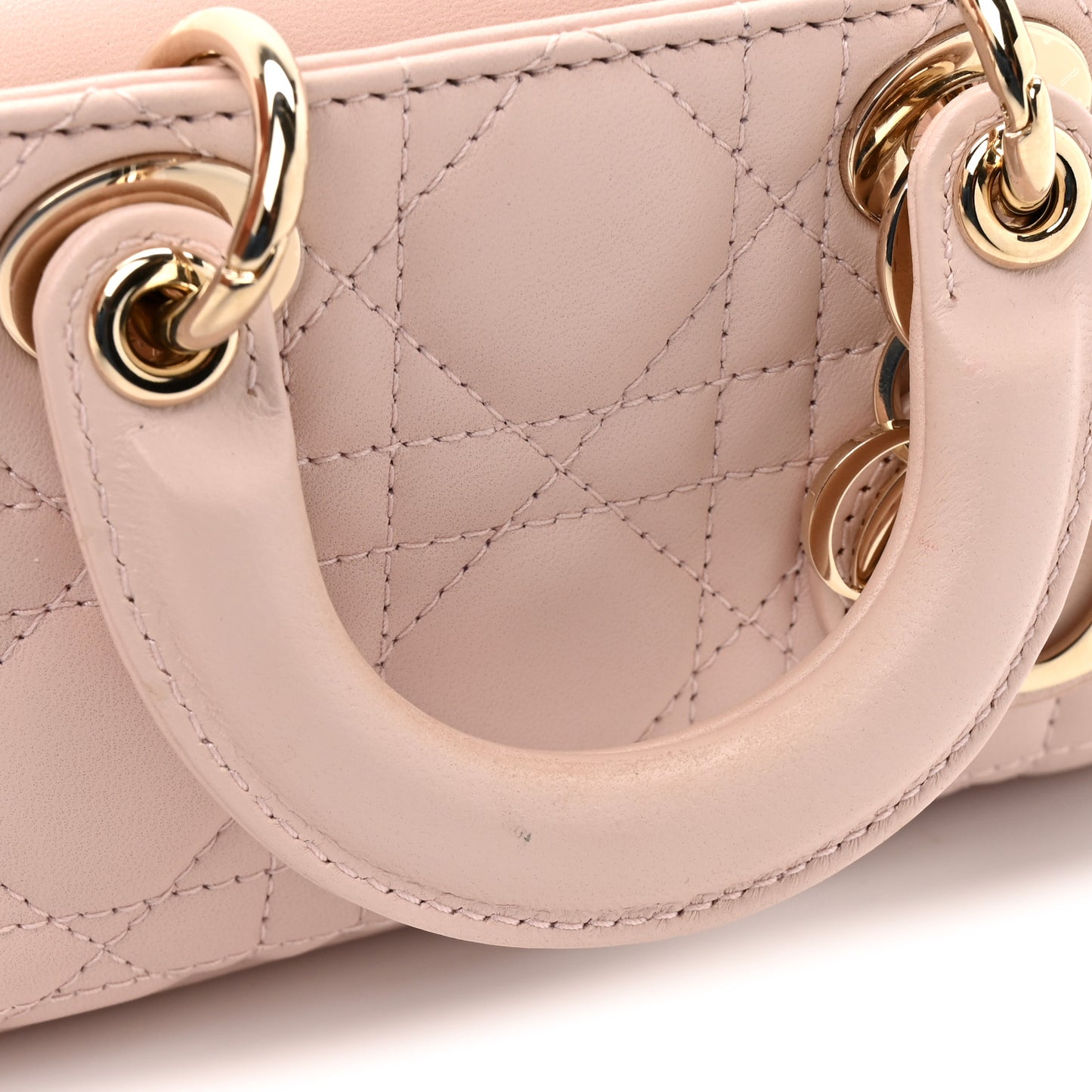 Lambskin Cannage Micro Lady D-Joy Powder Pink