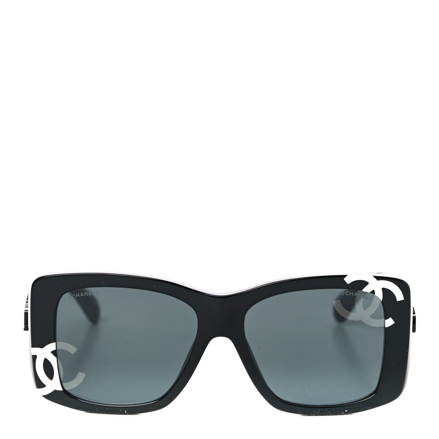 Acetate CC Logo Square Sunglasses 71472 Black