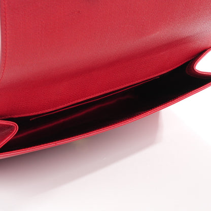Saint Laurent Textured Calfskin Classic Y Clutch Red 5 of 7