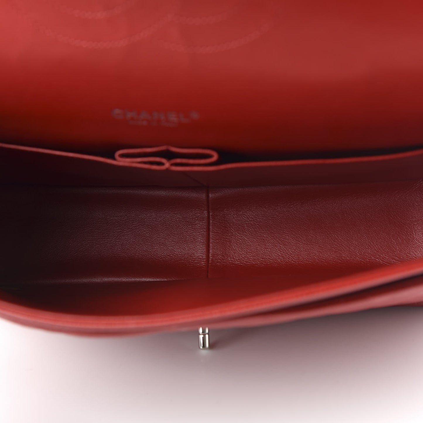 Caviar Quilted Maxi Double Flap Red