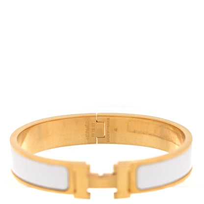 Hermes Enamel Narrow Clic Clac H Bracelet PM White 4 of 4