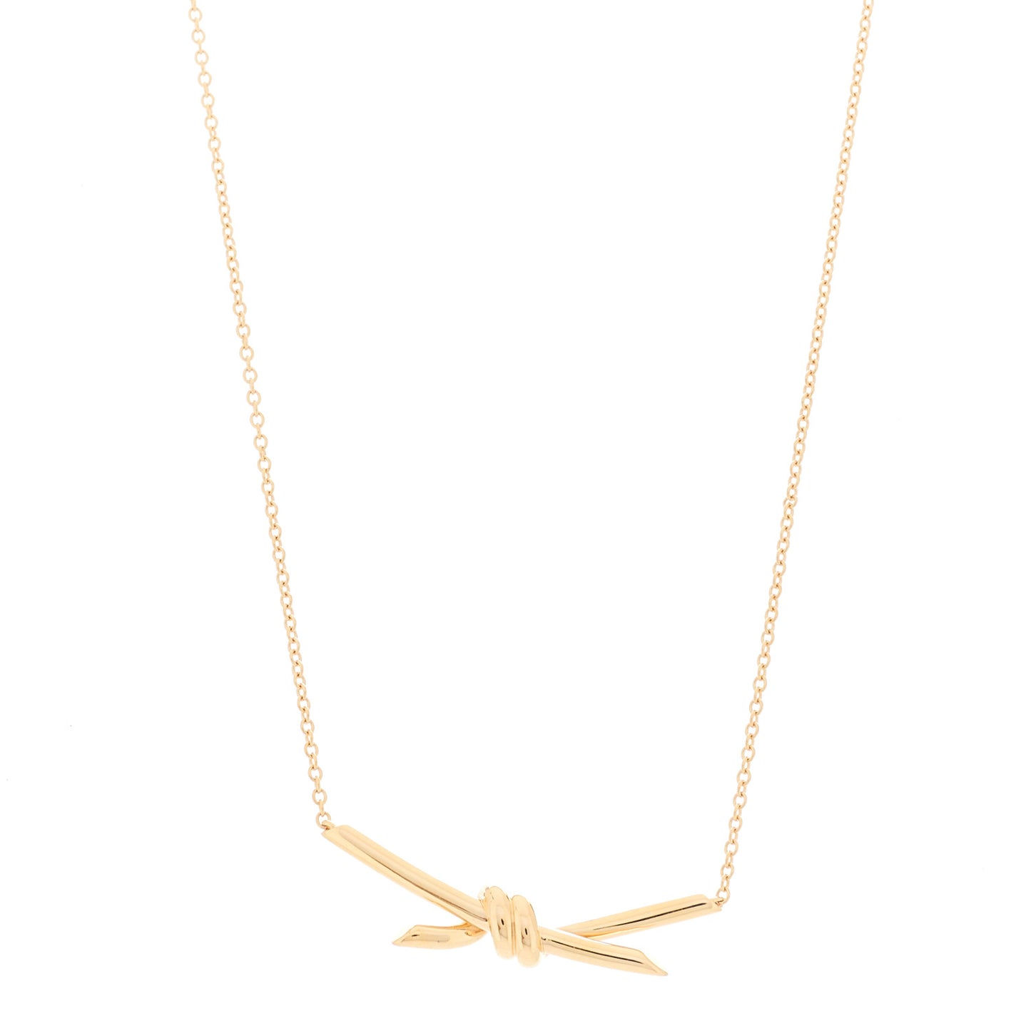 18K Rose Gold Knot Necklace