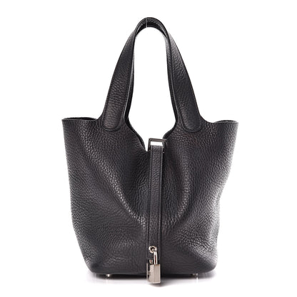 Hermes Taurillon Clemence Picotin Lock 18 PM Black 1 of 10