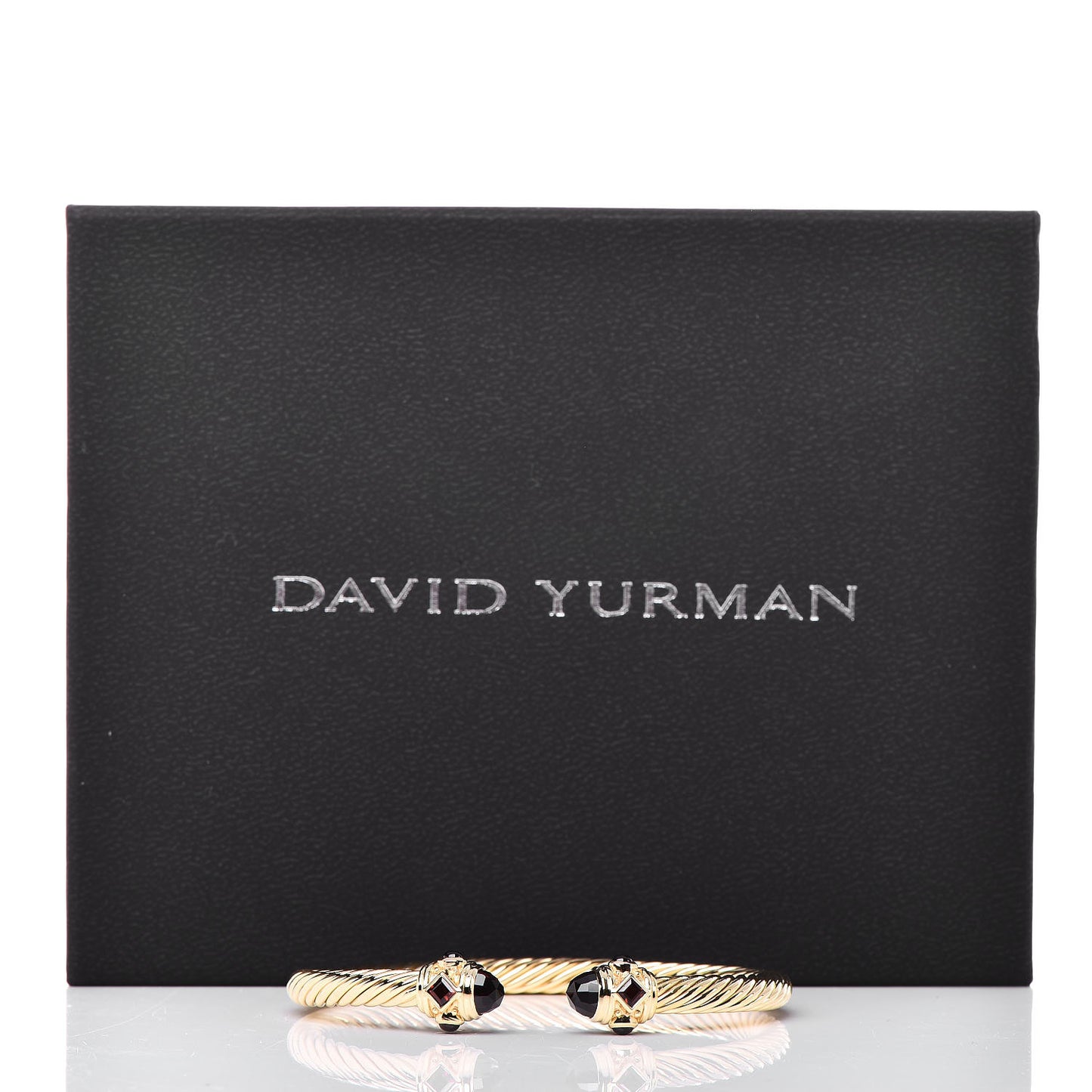 18K Yellow Gold Garnet 5mm Renaissance Bracelet