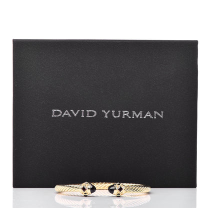 David Yurman 18K Yellow Gold Garnet 5mm Renaissance Bracelet 5 of 5