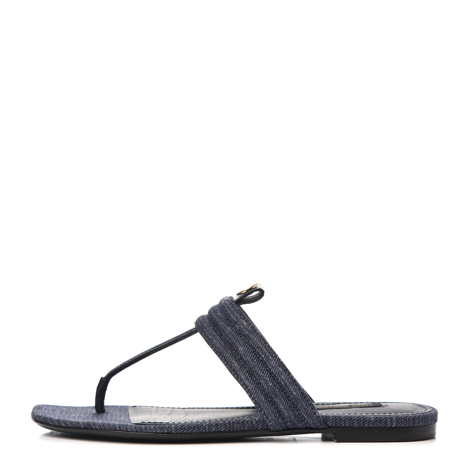 Louis Vuitton Denim Thong Sandals 38 Blue 1 of 16