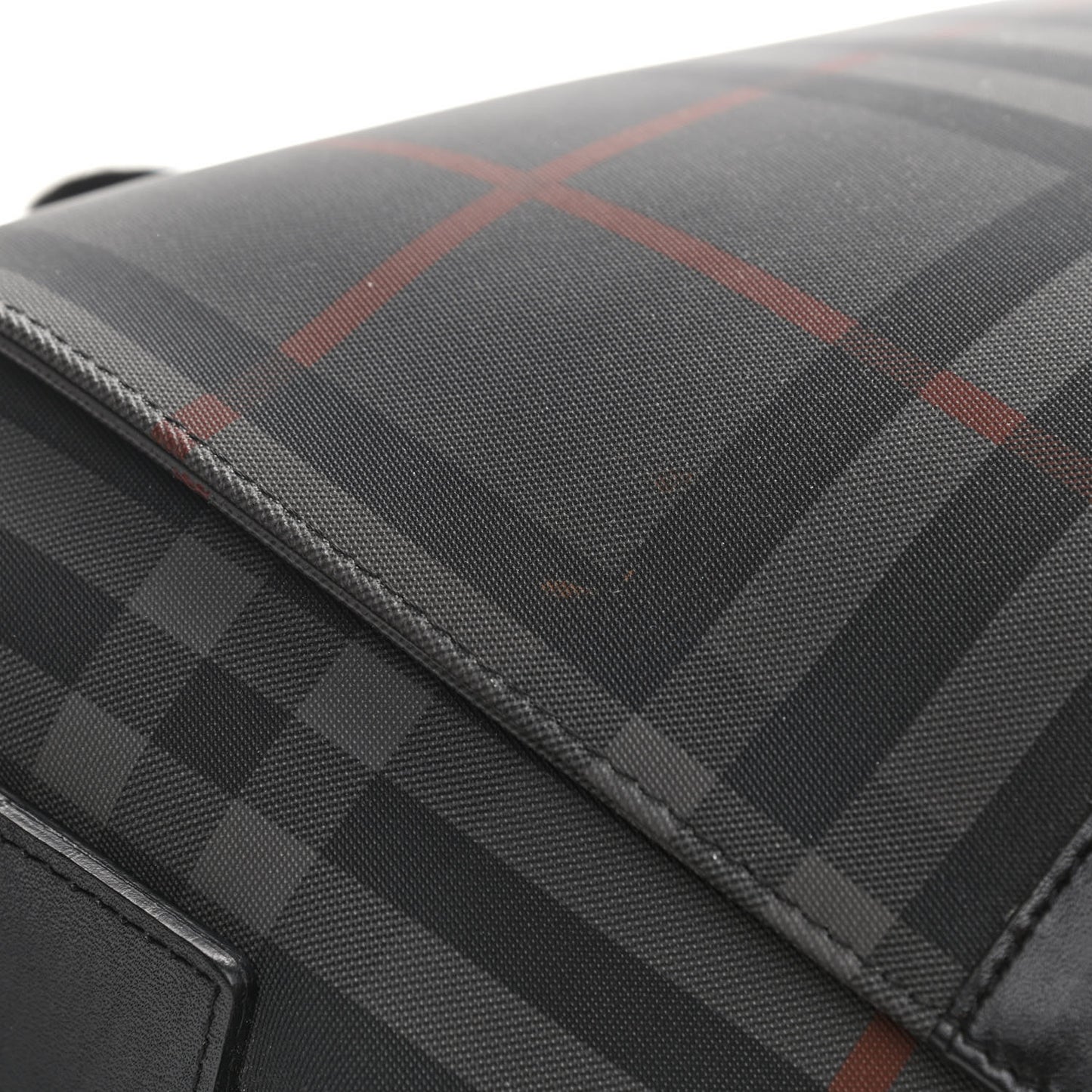 Nylon Smoked Check Messenger Bag
