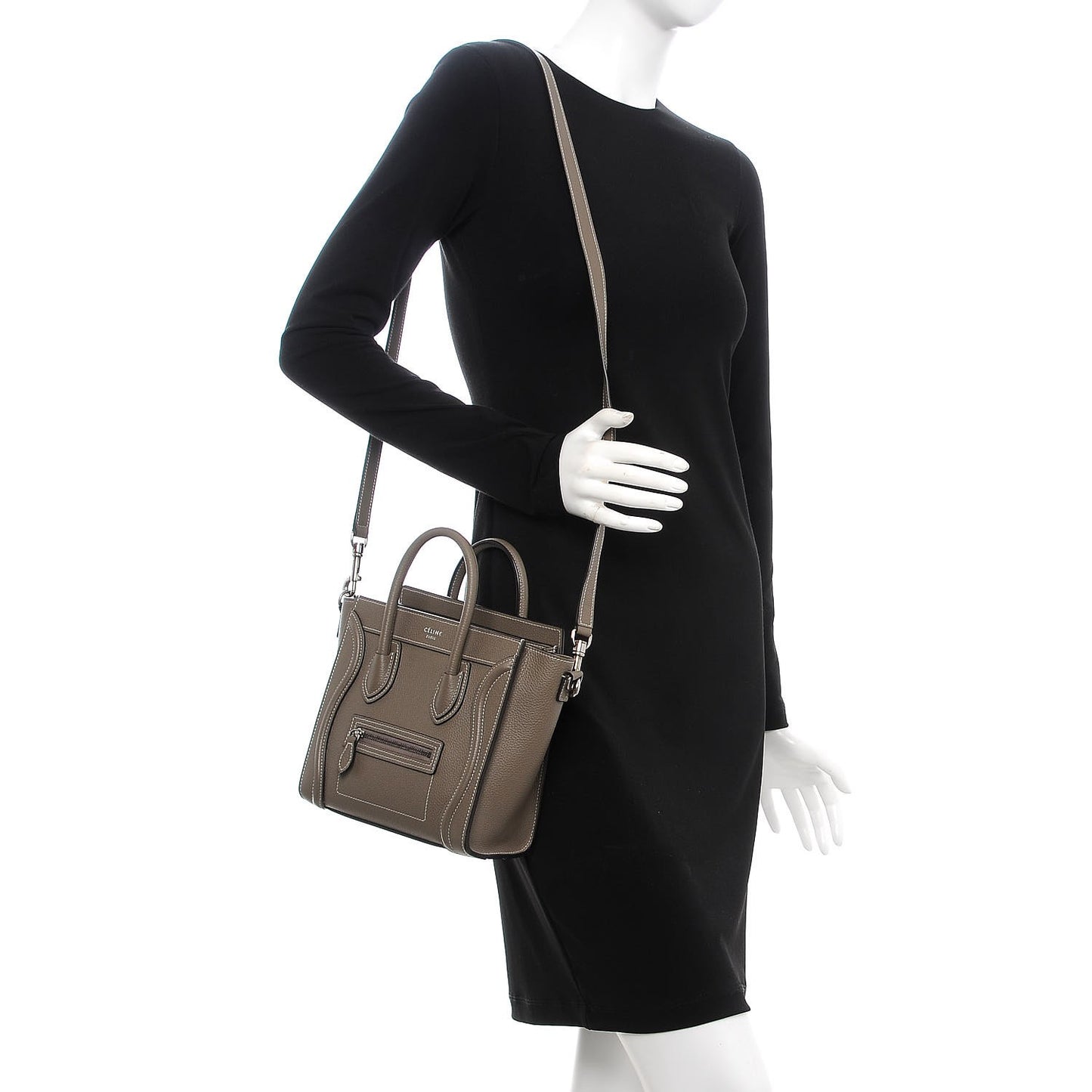 Drummed Calfskin Nano Luggage Souris