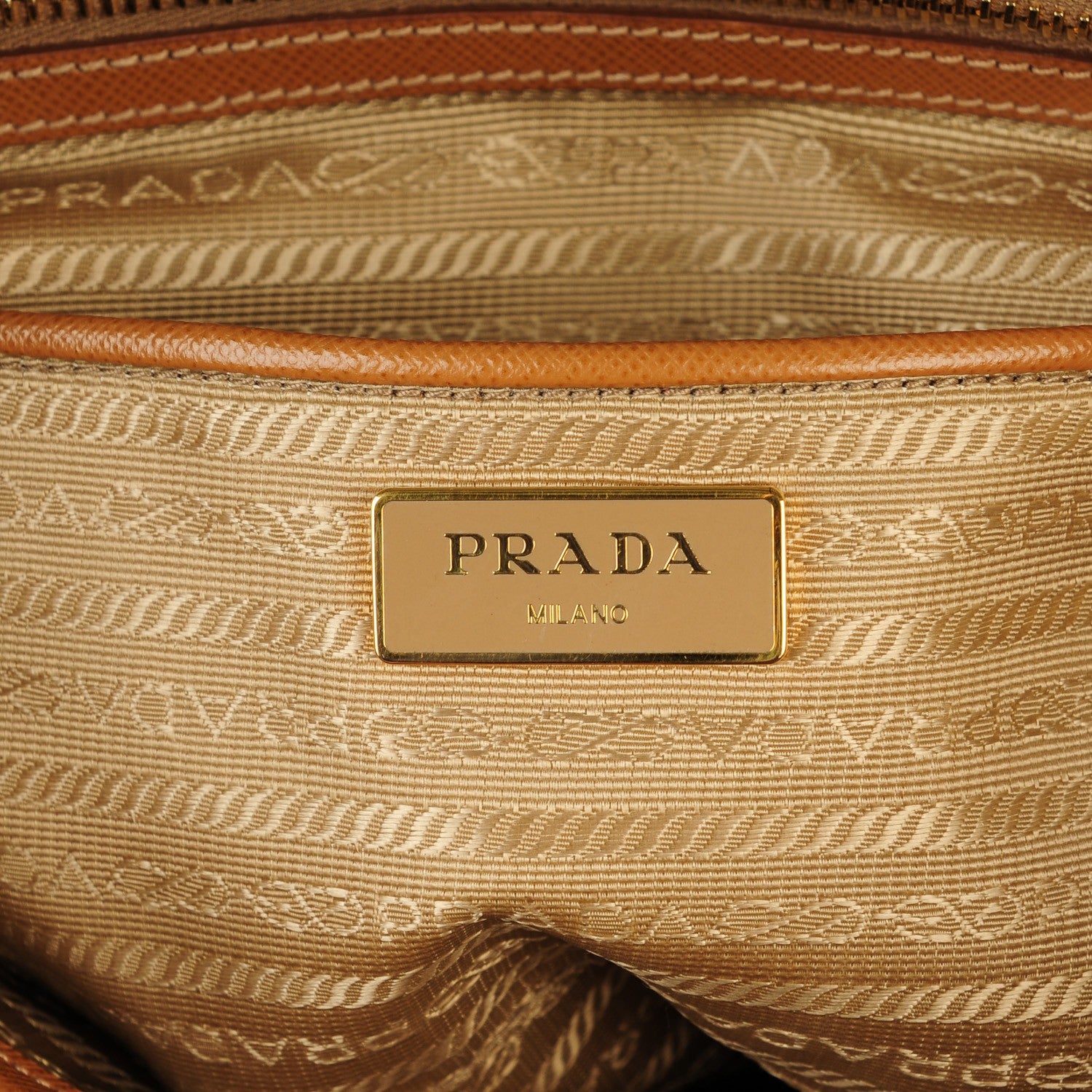 Prada Saffiano Medium Galleria Double Zip Tote Caramel 6 of 7