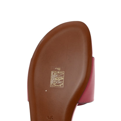 Christian Dior Calfskin D-Club Mule Sandal 37.5 Strawberry 8 of 9