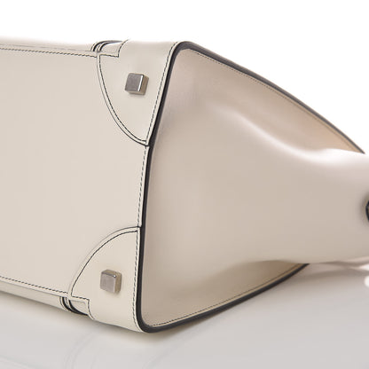 Celine Satin Calfskin Mini Debossed Luggage White 15 of 16