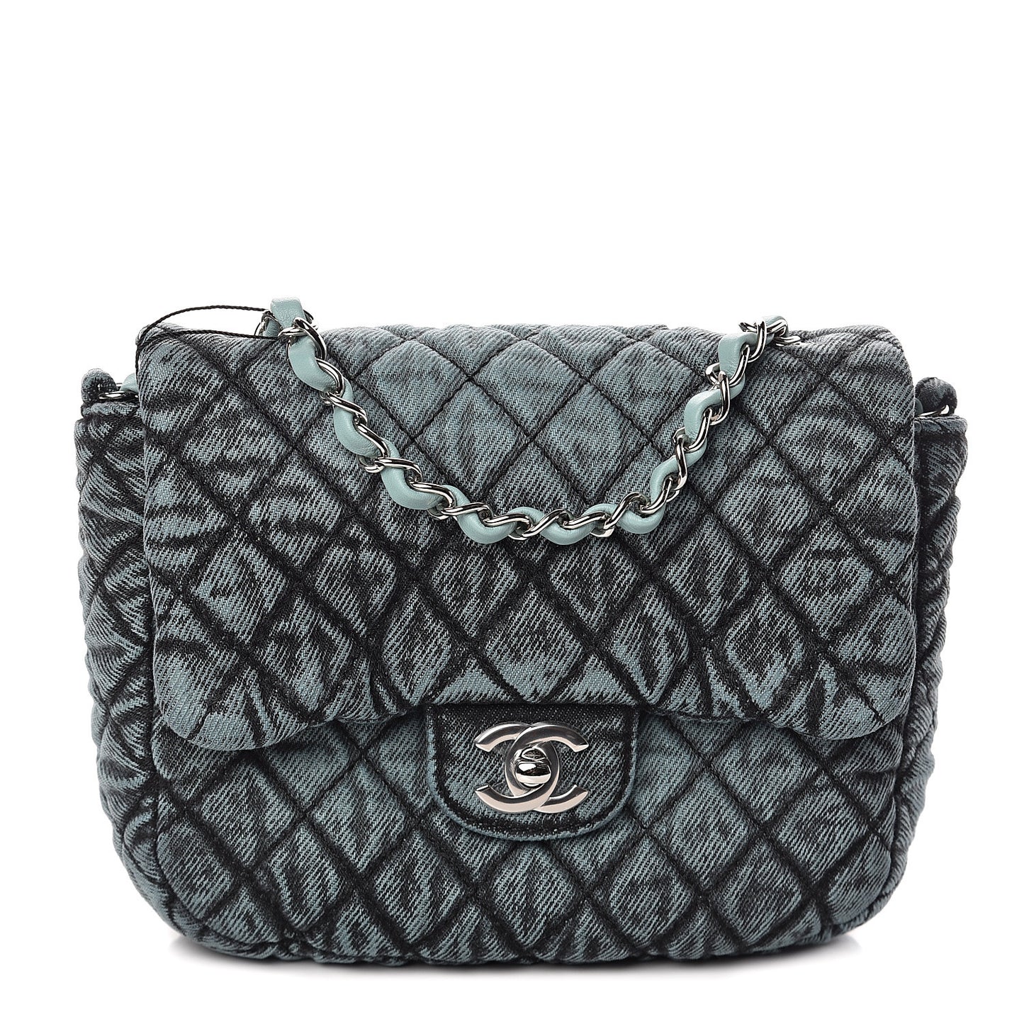Denim Quilted Denimpression Small Flap Blue Black