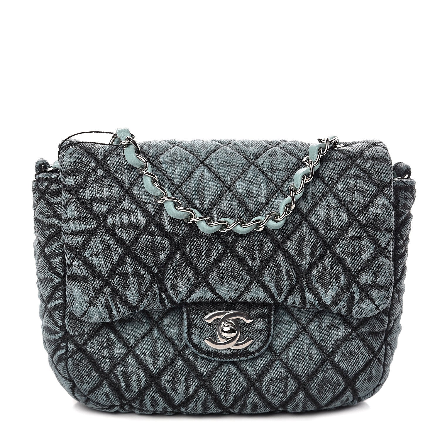 Chanel Denim Quilted Denimpression Small Flap Blue Black 1 of 9