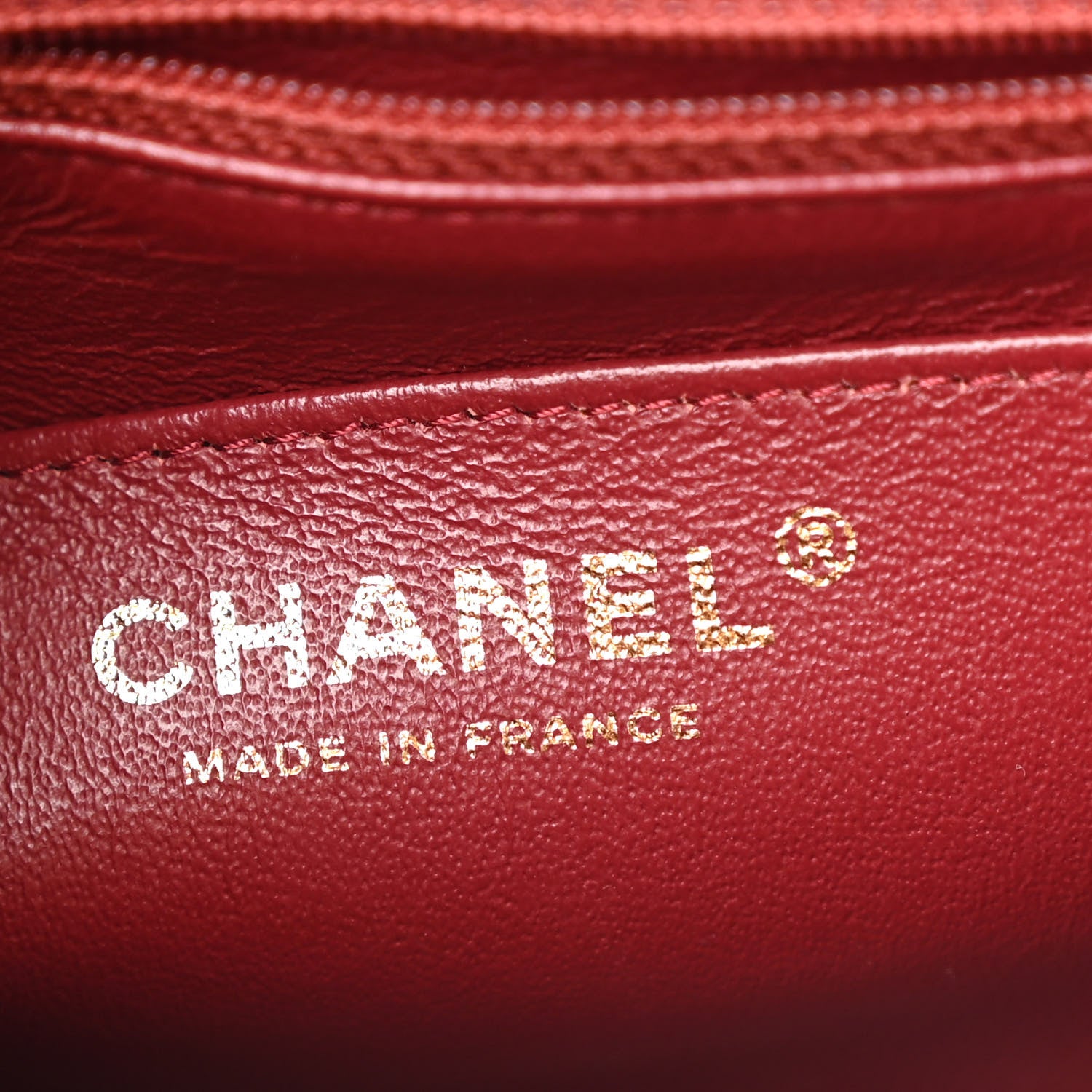 Chanel Pearly Caviar Quilted Mini Rectangular Flap Burgundy 6 of 12