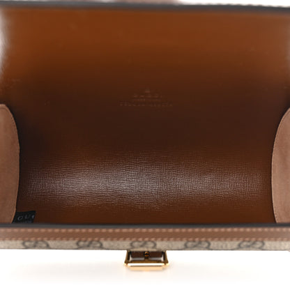 Gucci GG Supreme Monogram Calfskin Watch Travel Case Beige Ebony Brown Sugar 6 of 12