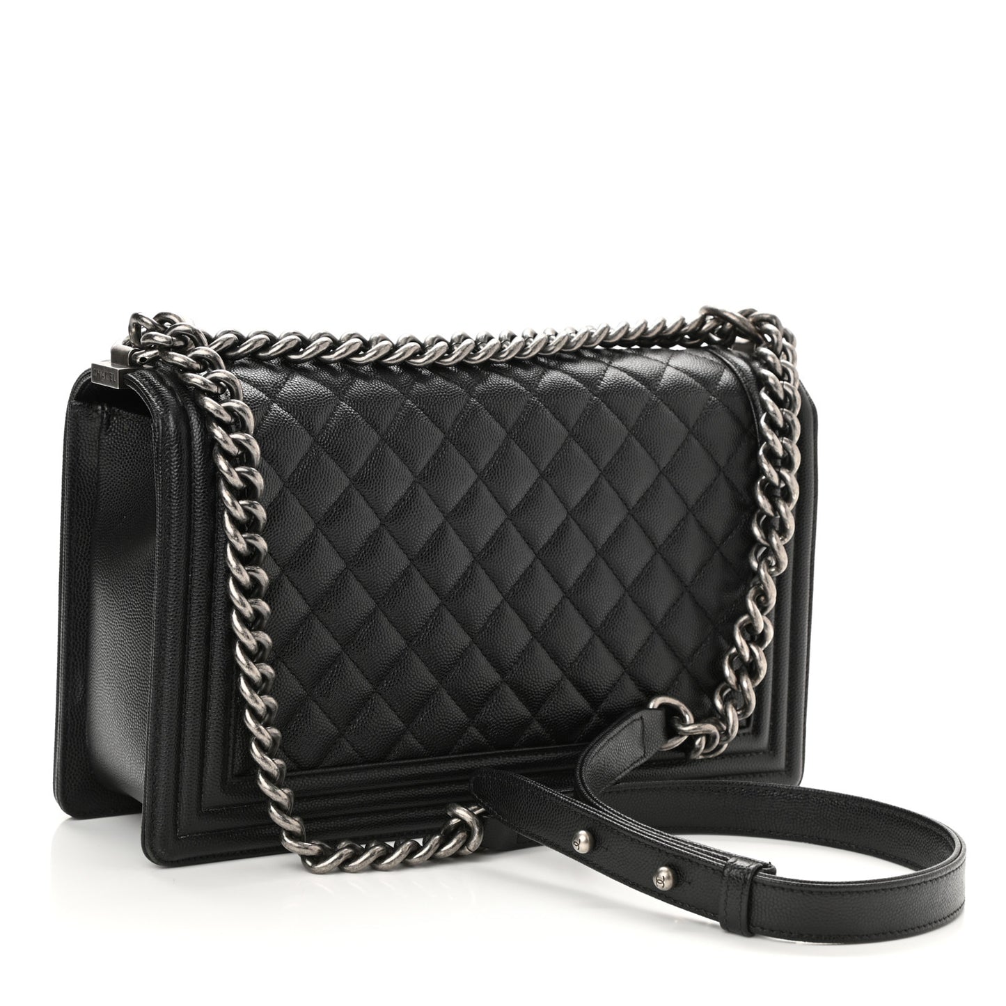 Caviar Quilted New Medium Boy Flap Black