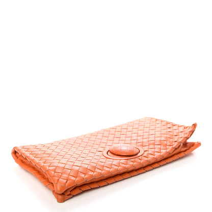 Bottega Veneta Nappa Intrecciato Turnlock Clutch Tangerine 4 of 11