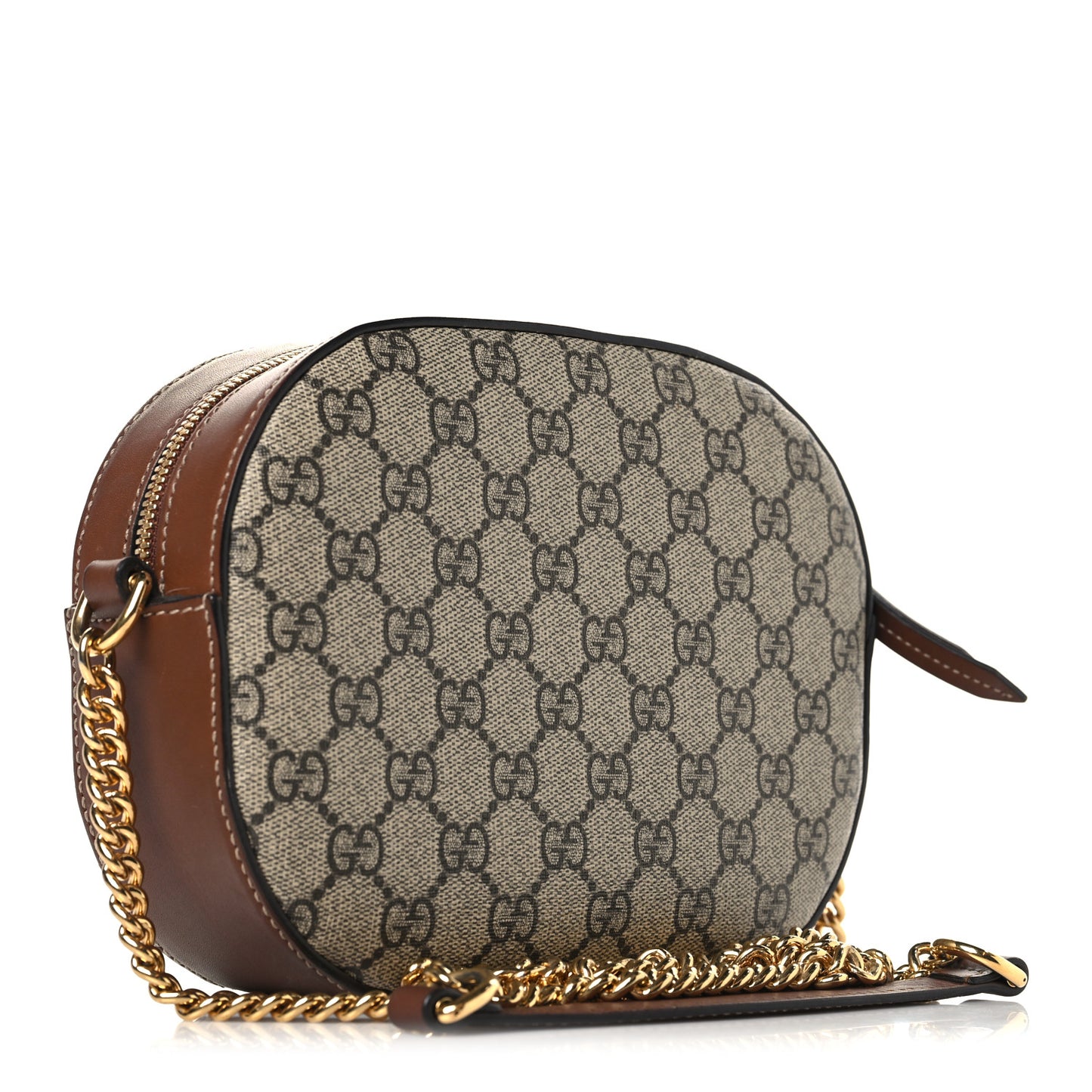 GG Supreme Monogram Bee Embroidered Mini Chain Shoulder Bag Beige Tuscany