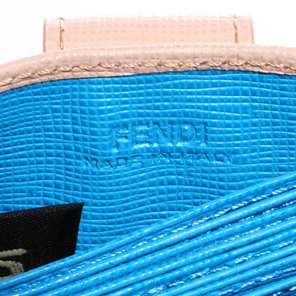 Fendi Vitello Elite Gusseted Card Holder Blue Neon Multicolor 8 of 10